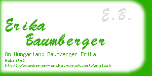 erika baumberger business card